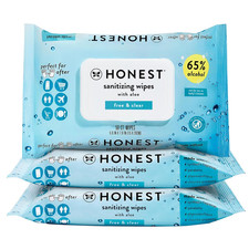 Honest Company Fragrance-Free Antibacterial Alcohol Wipes, 150 Count