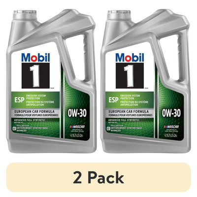 (2 pack) Mobil 1 ESP Full Synthetic Motor Oil 0W-30, 5 Quart