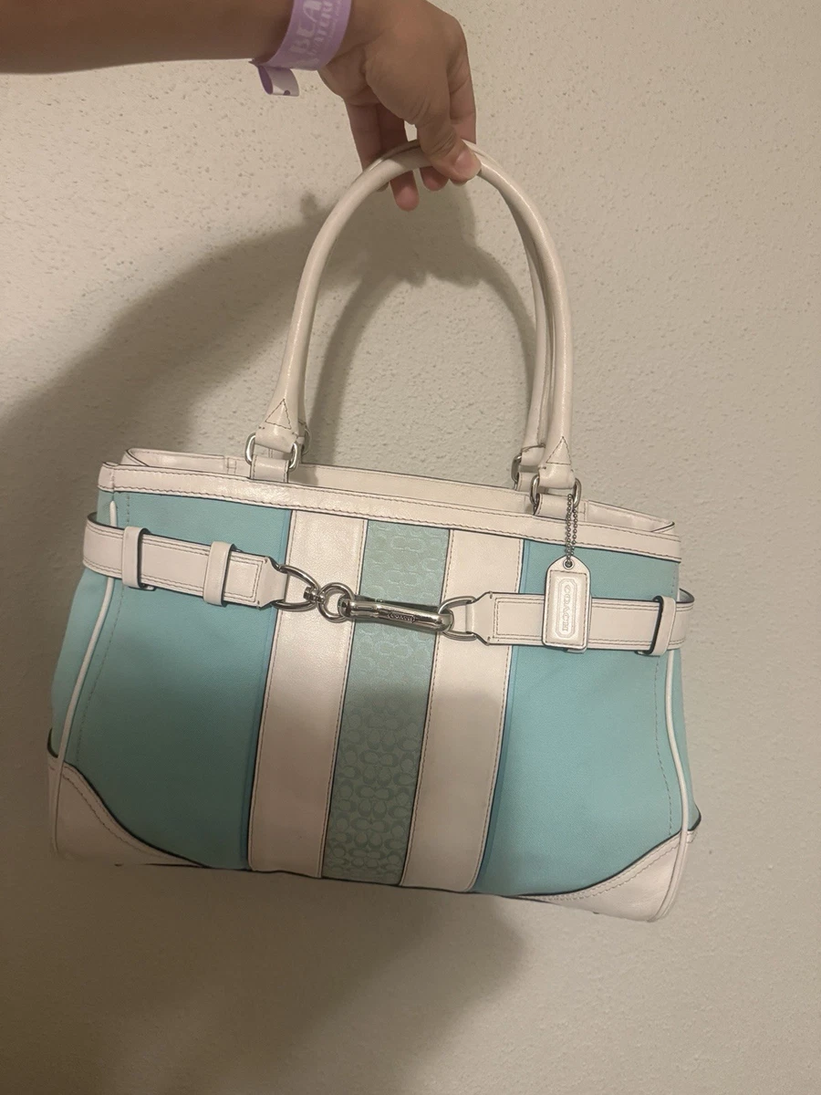 Coach Hampton Satchel/Top Handle Bag Striped Bags & Handbags for