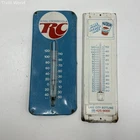 Vintage Pepsi & RC Cola Thermometer Lot 2 Metal Tin Sign Advertising