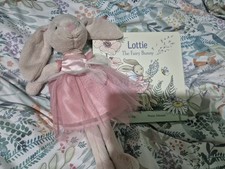 Genuine Jellycat Lottie Fairy Bunny with Matching Book New with Tags
