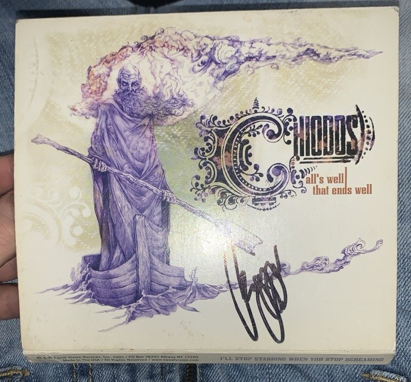 CRAIG OWENS CHIODOS SIGNED ALBUM SLIP COVER “ALLS WELL THAT ENDS WELL”