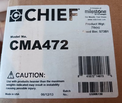 Chief CMA472 Above Ceiling Projector Mount Box. New in box. Free Shipping