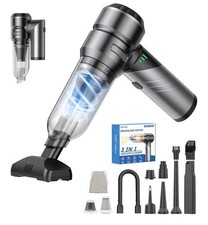 Suction 4 In 1 Air Duster Mini Vacuum Cleaner High Power Foldable Cordless New