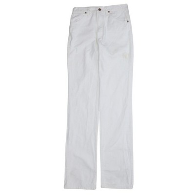 Wrangler Damen weiß gerades Bein Jeans Größe 12 normale Passform Baumwolle Denim