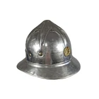Genuine Yugoslavian Firefighter Helmet Old Vintage Aluminum Casque Leather Inter