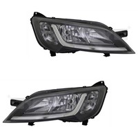 Scheinwerfer Set Links & Rechts Schwarz H7/H7/W21/5W Mit Tagfahrlicht FüR Fiat