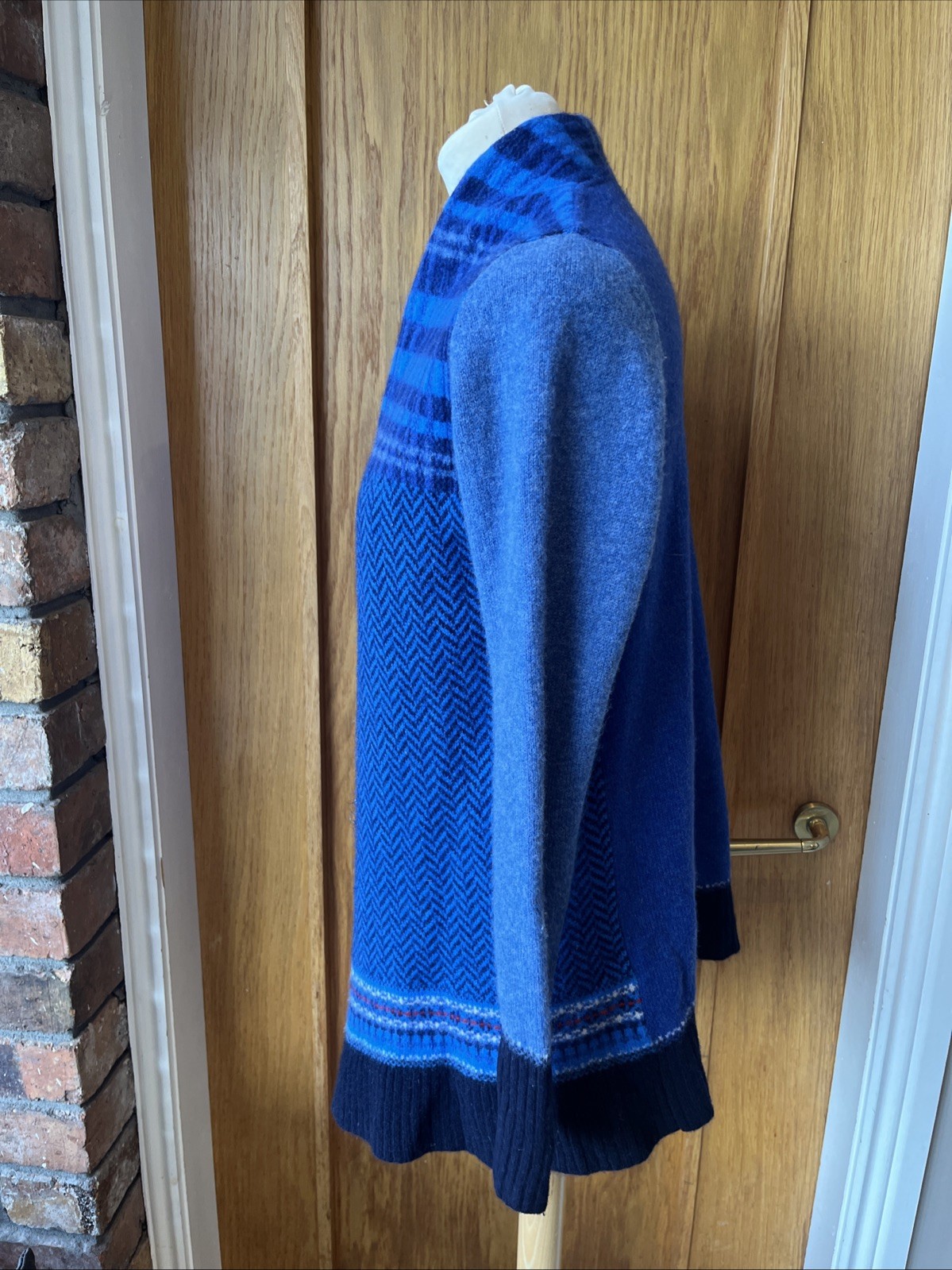 Eribe Pioneer Navy Blue Open Front Wool Cardigan Size XS Small image 2