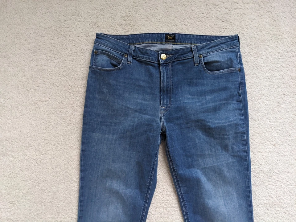 Lee Marion Mens Blue Casual Jeans Straigh Fit Denim Trousers Stretch W34 L31  - Image 2 of 4