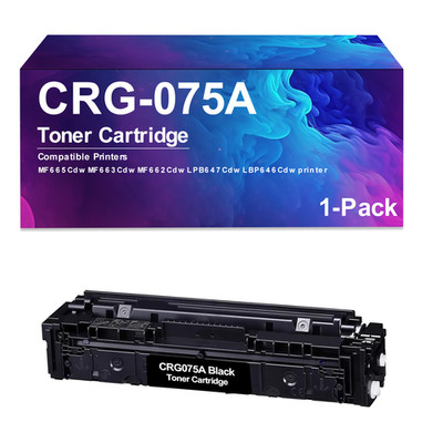 1 Pack 075 CRG075 CRG075A Black Toner Cartridg for MF665Cdw MF663Cdw MF662Cdw