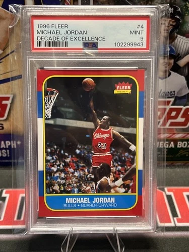 1996 Fleer Decade of Excellence Michael Jordan #4, PSA 9 Mint