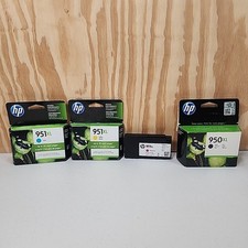 Set 4   Sealed HP 950XL 951XL Ink Cartridges KCMY OEM EXP: 2016 - 2021