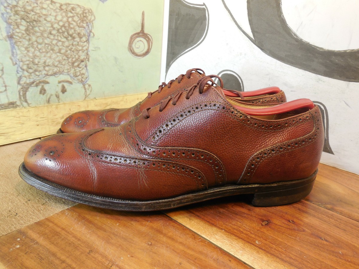 VINTAGE ?? USA Made Austin Reed Goodyear Welted Brown Wingtip Brogues Shoes 10 Austin Reed Brown Leather Wingtip Oxfords Men main image 3