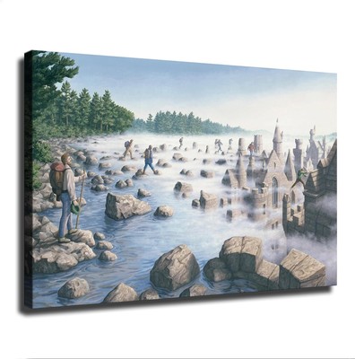 Narrative Optical Illusions Painted By Rob Gonsalves Poster Canvas Print Wall