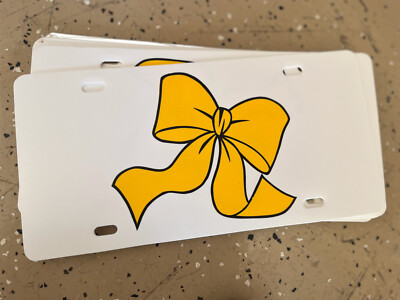 Novelty License Plate Patriotic Yellow Ribbon Plastic | eBay