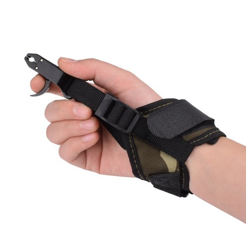 Compound Bow Caliper Release Aid Trigger Wrist Strap Archery Accessories Camo 1X - Picture 8 of 9