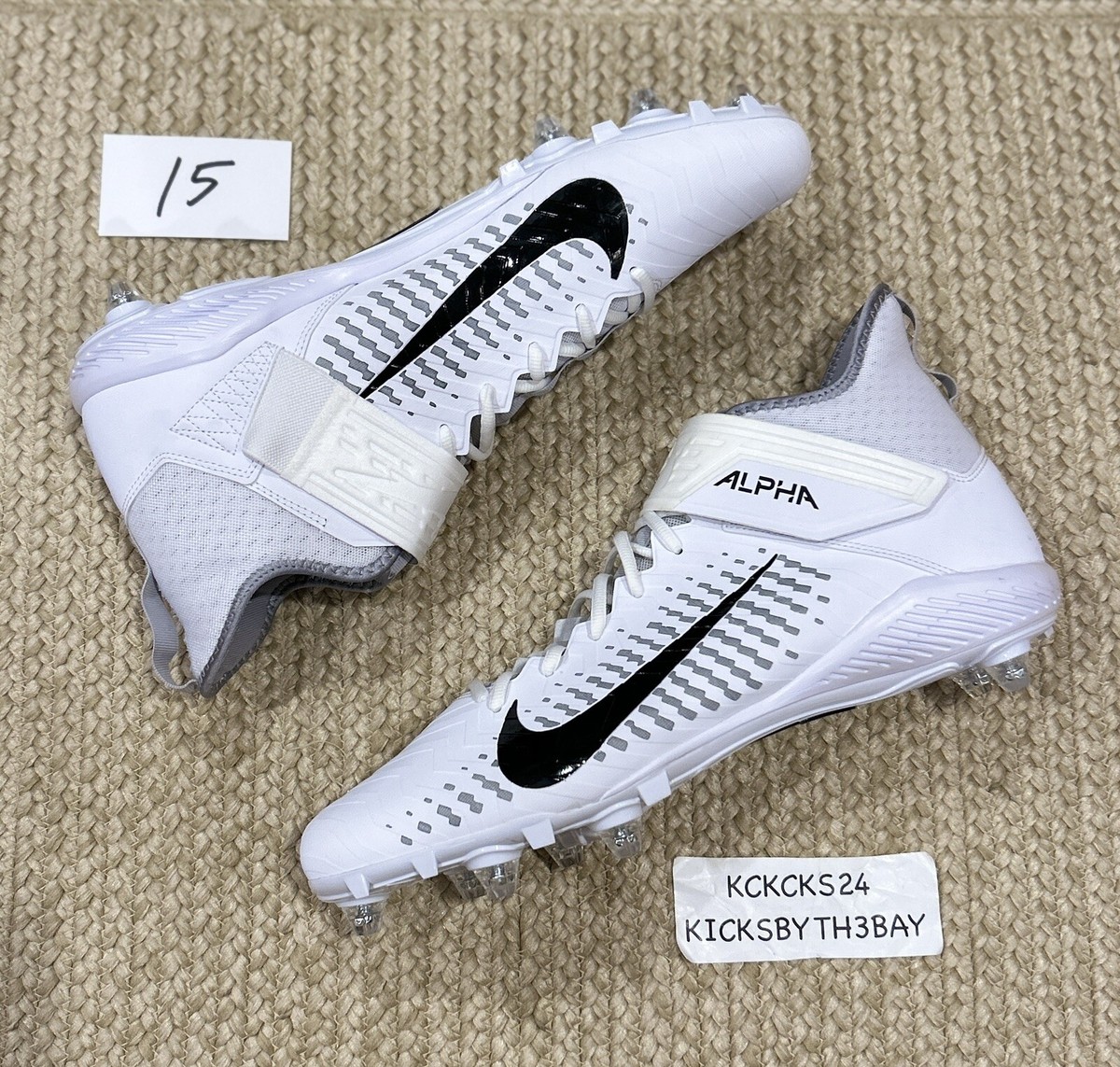 NIKE Alpha Menace Pro 2 D White Detachable Football Cleats Men\'s 11.5 CK4277-100 Amazon.com | Nike Alpha Menace Elite 2 Men main image 4