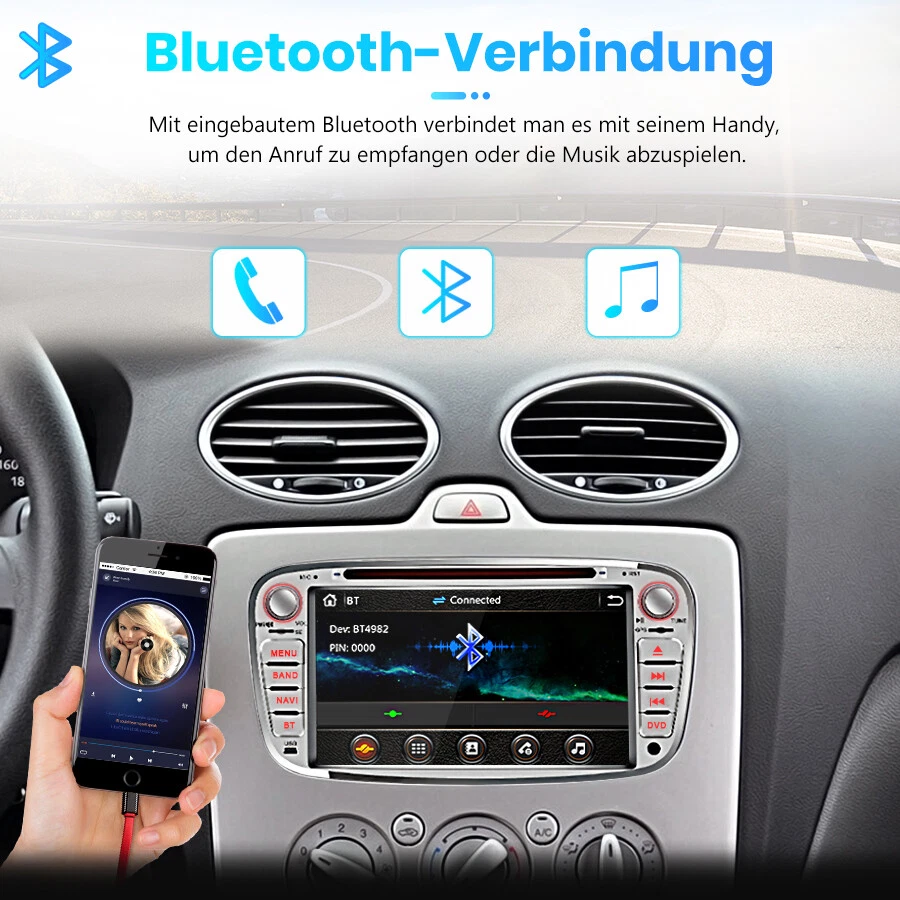 für Ford Focus Mondeo C-MAX S-MAX Galaxy Kuga DAB+ 2DIN Autoradio GPS Navi DVD - Bild 4 von 4