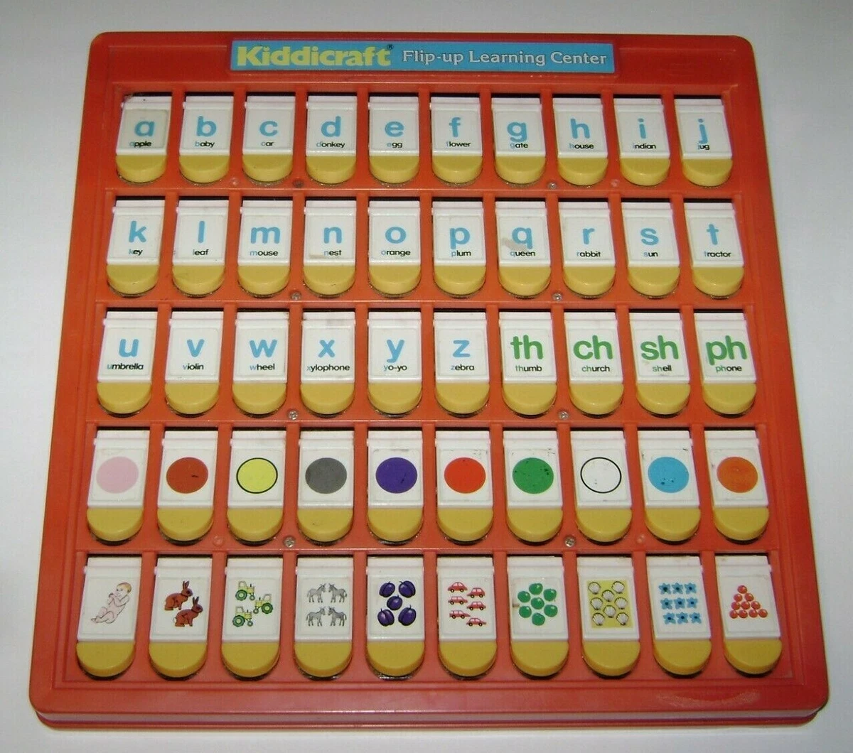 Kiddicraft Flip Up Learning Center Alphabet Colors Numbers Preschool Toy