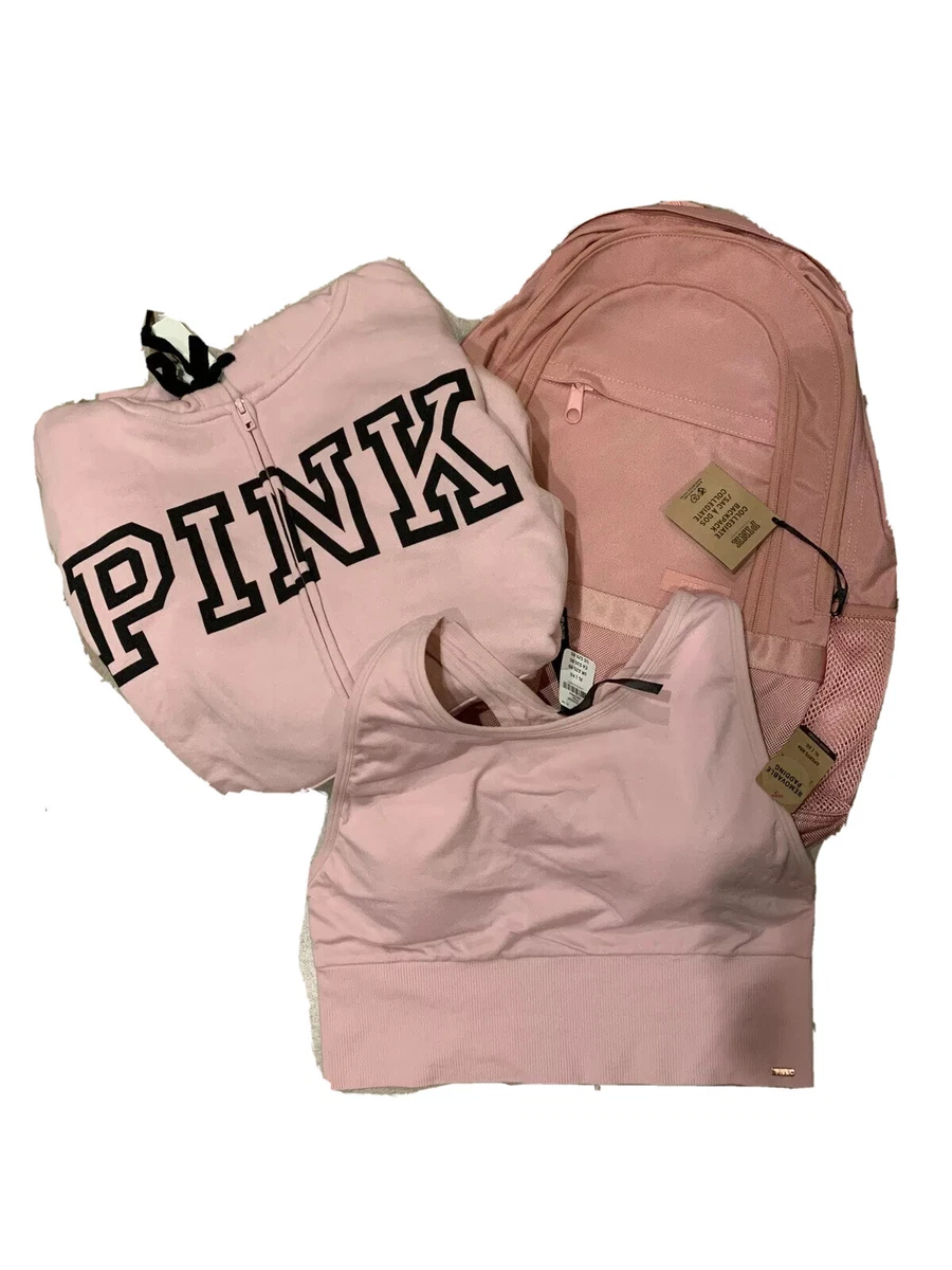 Victoria Secrets Pink size XL Hoodie Jacket, sports bra and