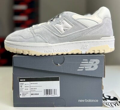 New Balance 550 Grey Suede Rain Cloud Sea Salt Men's Size 12
