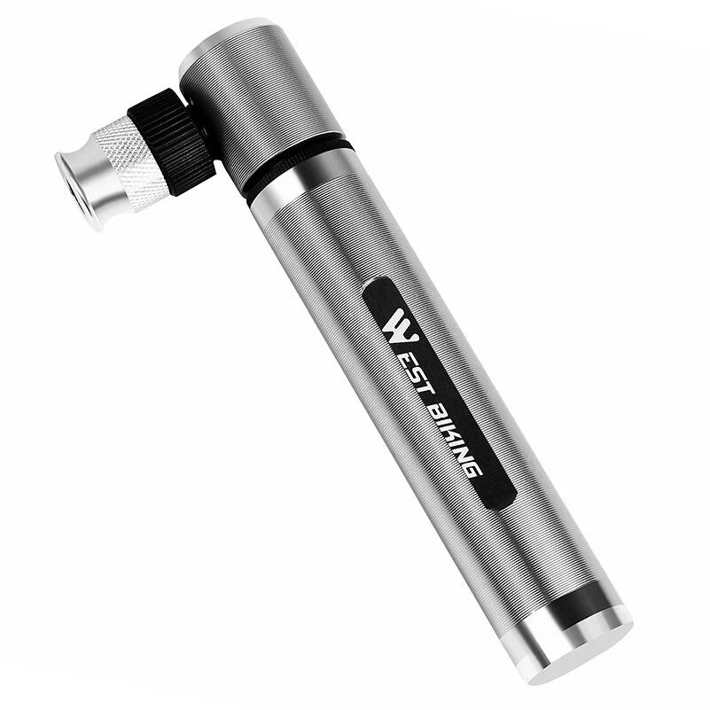WEST BIKING Schrader Presta Valve MTB Road Bike Mini Ball Pump Inflator 160PSI - Image 2 of 4