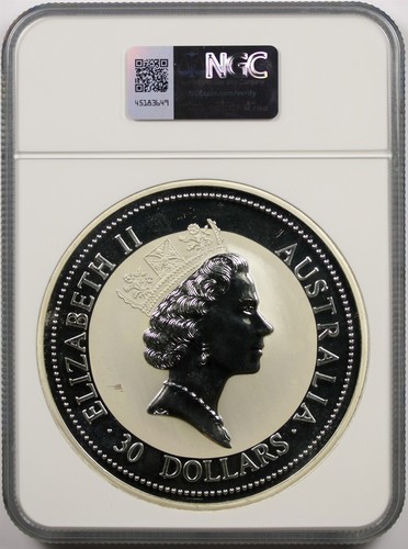 1995 Australia $30 NGC MS 67 (Kookaburra) 1 Kilo 999 Silver - Picture 2 of 4
