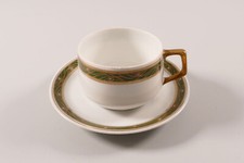 Fraureuth  Mokka- Sammeltasse Untertasse  Art-Deco grün Fries um 1920 Art-Deco