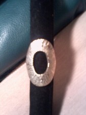 Artisan Large Open Oval Etched Sterling Silver Size 8