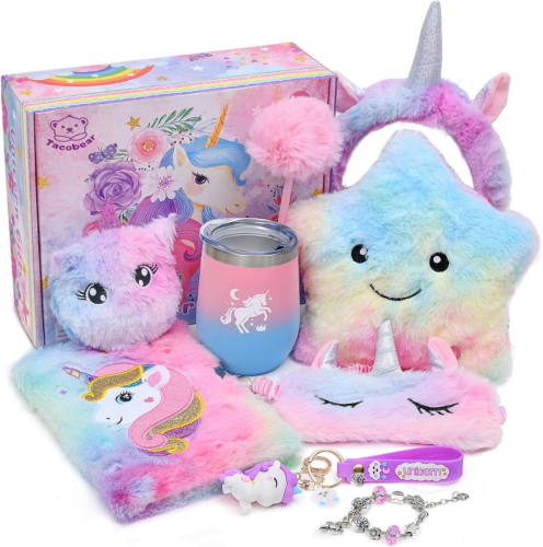 Unicorns Gifts for Girls Kids Toys 6 7 8 9 10 Years Old with Star Light up Pillo - 第 1/7 張圖片