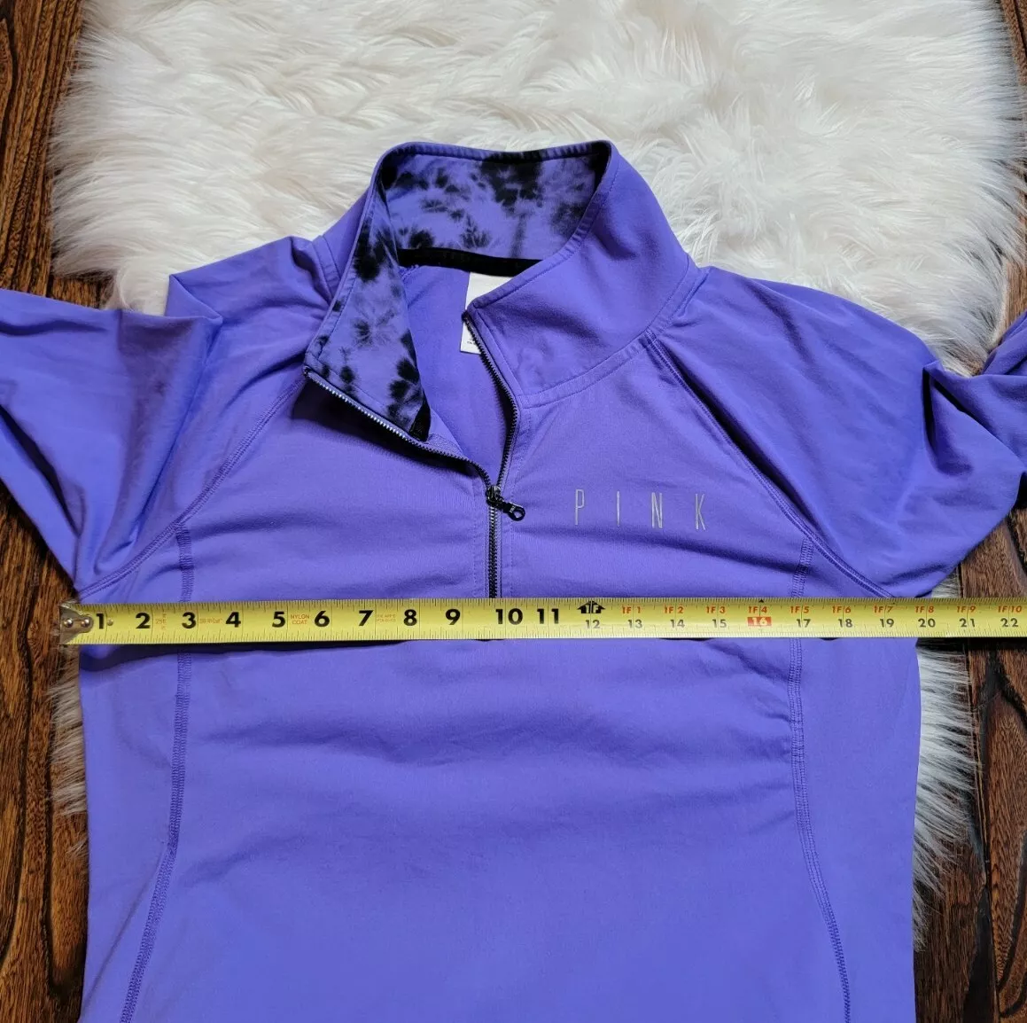 victoria-secret-vs quarter zip long sleeve pullover hoodie