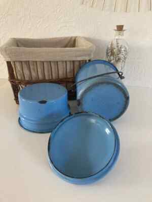 Gamelle Émaillée Vintage - Grande Tasse - Hauteur 12 Cm - Déco Rétro