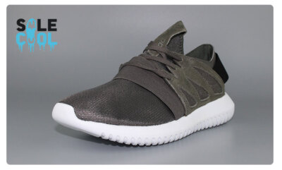Adidas Tubular Viral Olive Mesh Lace Womens Training Sport