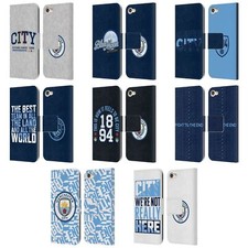 MAN CITY FC GRAPHICS LEATHER BOOK WALLET CASE COVER FOR APPLE iPOD TOUCH MP3