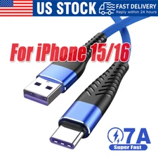 Braided USB C Type C Fast Charging Data Cable Cord for iPhone 16 Pro Max 15 lot