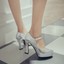 thumbnail 7 - High Heels Ankle Strap Ladies Party Pumps Buckle Glitter Prom Casual Shoes Sizes