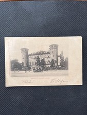 CARTOLINA TORINO-PALAZZO MADAMA - TRAM A CAVALLI - VIAGGIATA 1900