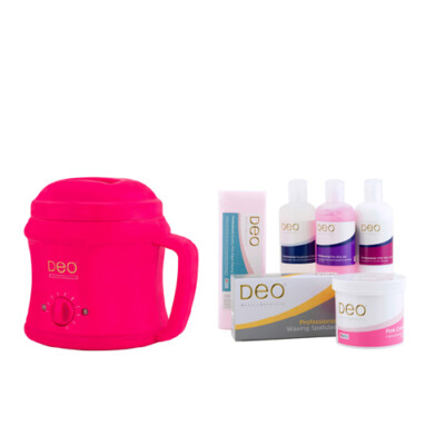 Deo Professional 500cc Starter Wachs Wachsen Heizung Topfwärmer Kit Student PINK 