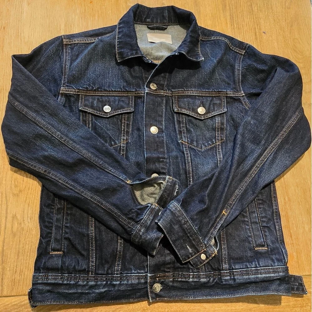 Everlane Mens Dark Wash Denim Jacket Sz S EUC