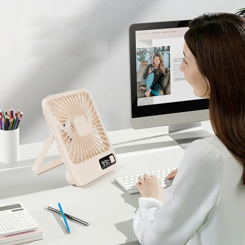 Mini USB Desk Fan Small Quiet Personal Cooler USB Charging Portable Table Fan UK - Picture 4 of 9