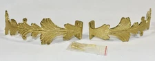 Vintage Pair Set of 2 Curtain Drapery Tie Back Holder Holdback Leaf Brass Metal