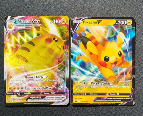 Lot 2 Cartes pokemon Promo Pikachu V SWSH285/SWSH286 Zénith Suprême 12.5 FR NEUF - Photo 1/1