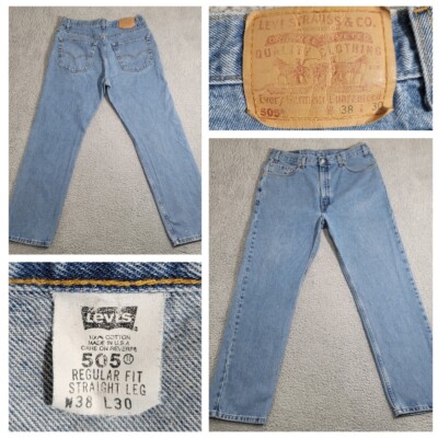Vintage Levi's 505 Jeans Men's 36x30 Blue Denim Made In USA 2002