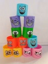 48x Colourful Emoji Mini Toys Springs Slinky Party Bag Toys for Kids Free UK P&P
