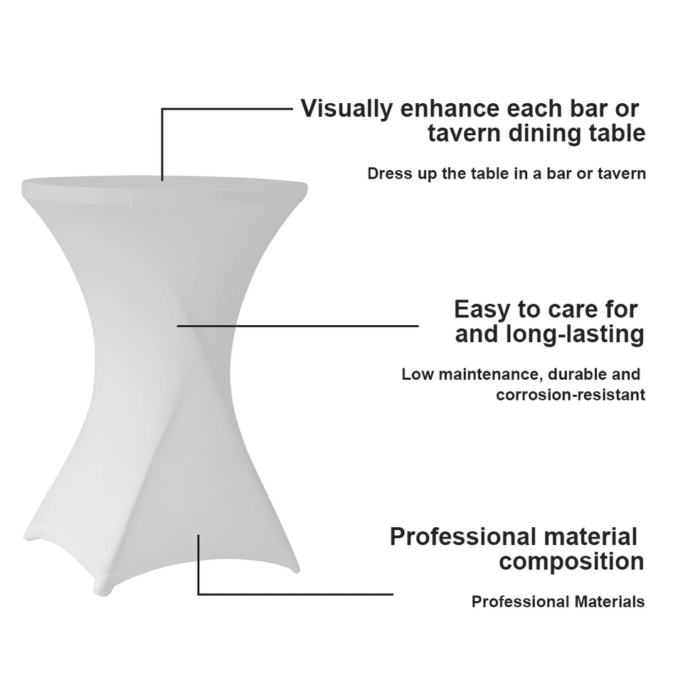 Stehtischhusse Stretch Stehtisch Ø 60 70 80 cm Husse Tisch Hussen Bistrotisch DE - Bild 3 von 4
