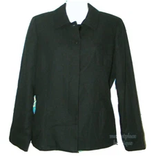 MORTON BERNARD  6 Suit BLACK Blazer JACKET Sateen -525