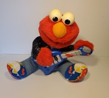 Vtg 1998 Rock and Roll ELMO w/Guitar Leather Jacket Sings Shakes Tested Works