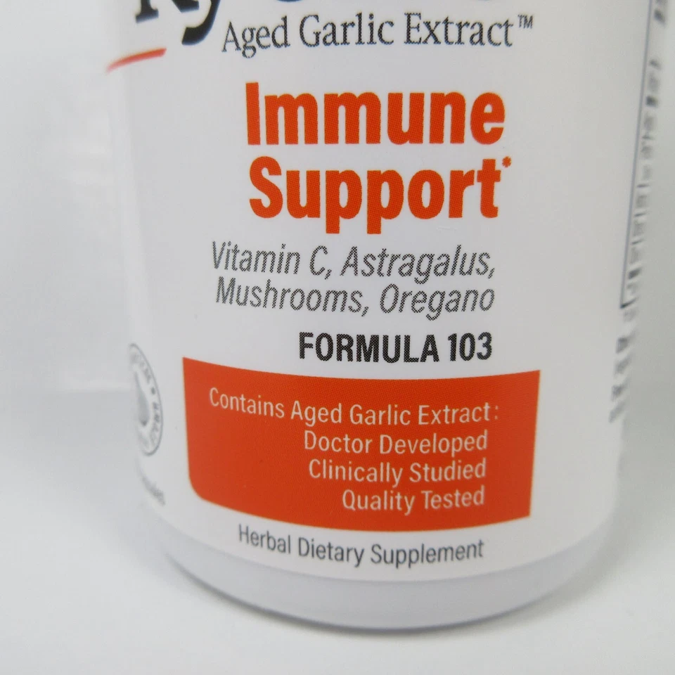 Fórmula de apoyo inmunológico Kyolic 103 extracto de ajo envejecido EDAD 100 cápsulas Foto 2 de 4