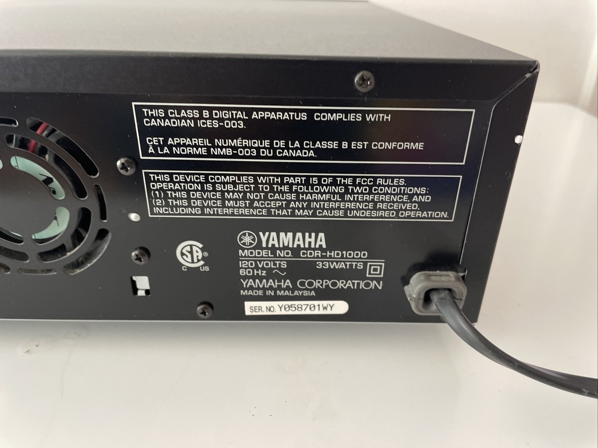 Yamaha CDR-HD1000 HDD/CD Recorder Black | eBay