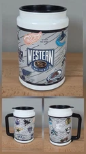 NHL Western conference travel mug,  Whirley Industries, Vintage.